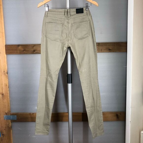 Burberry BRIT olive green skinny low rise jeans sz 27 - Picture 2 of 8